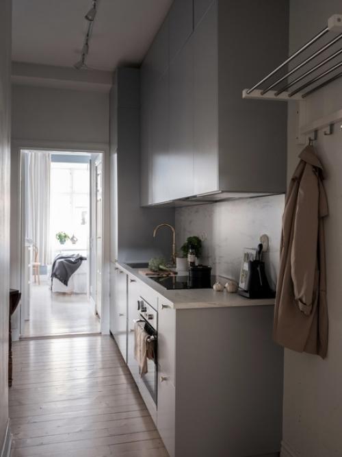 Квартира с изразцовой печью в Швеции в доме 1905 года, 43 кв. 05