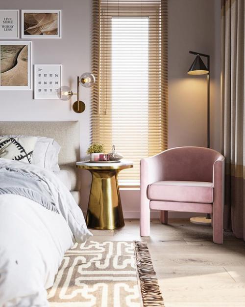 Мастер - спальня для семейной пары в загородном доме под Санкт-петербургом. 01