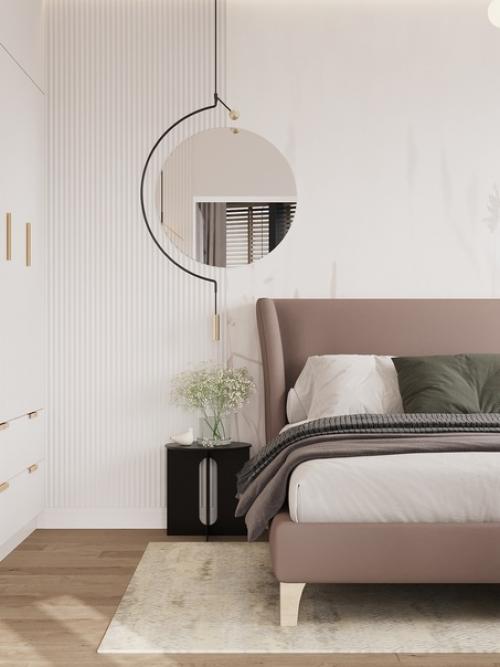 Спальная республика.  Самое подходящее название дизайн - проекта спальни, которая объединила в себе зону отдыха, зону хранения и рабочую зону. 01