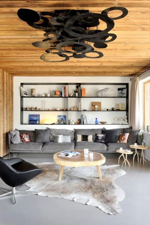 Скромное, но стильное шале с бассейном в Альпах. 05