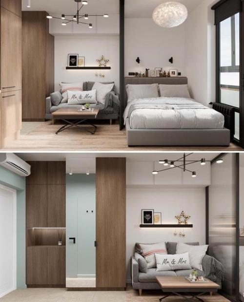 Интерьер квартиры - студии площадью 21 кв. 07