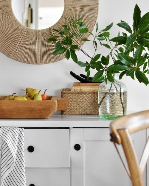 Комнатные растения - отличный способ смягчить функциональность кухни. 02