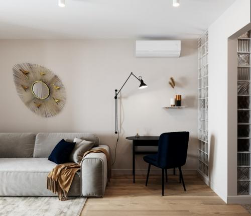 Проект квартиры - студии 32 кв. 05