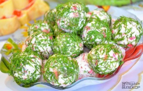 Сырные шарики с крабовыми палочками? 08