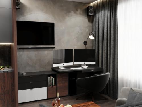 Бюджетный проект Квартира Холостяка 37 м 2. 02