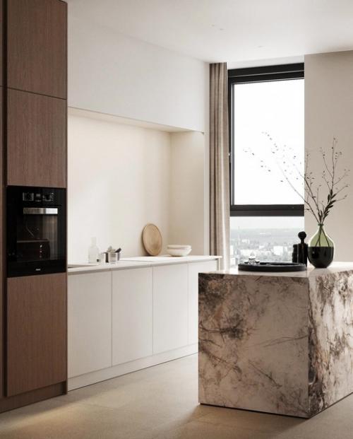 Современный интерьер. В бежевых оттенках. 06