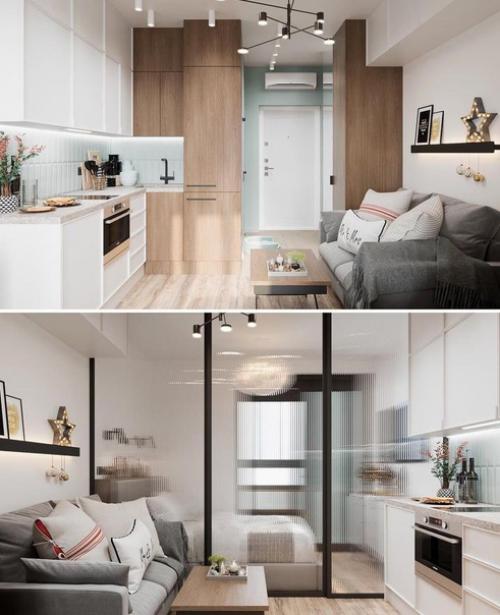 Интерьер квартиры - студии площадью 21 кв. 06