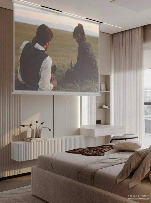 В интерьере предусмотрели всё для комфортной жизни:
