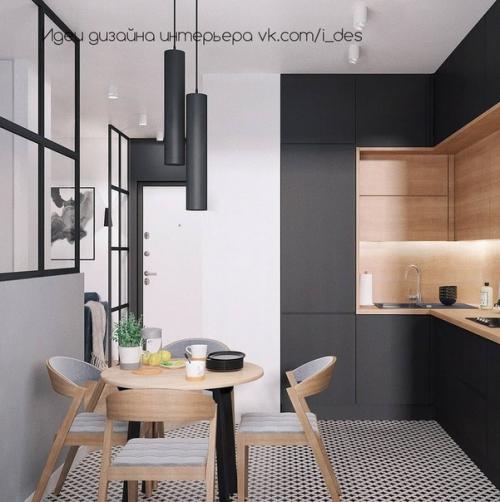 Рискнули бы поставить себе такой темный гарнитур на кухню? 02