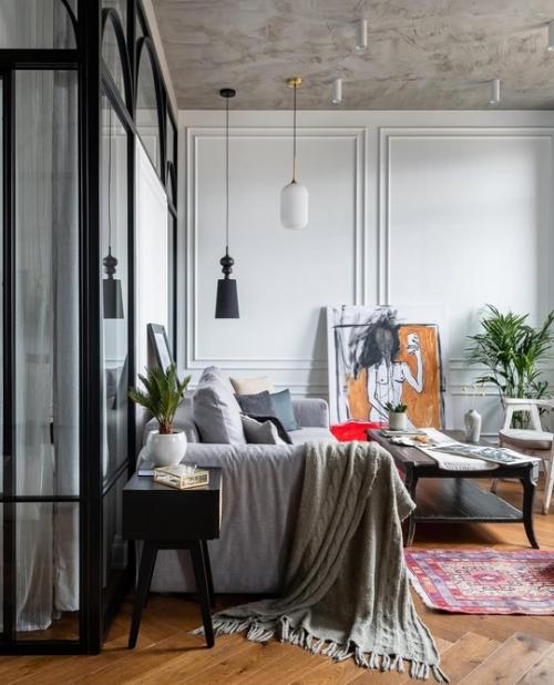 Эффектная студия в стиле лофт. 08