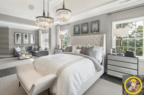 Яжестроитель. Дизайн интерьера светлой спальни: 10 фото. 02