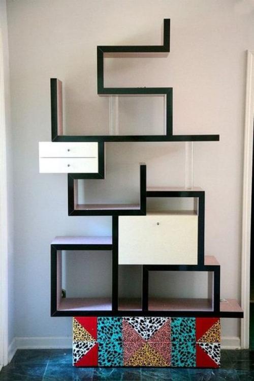 Полки в современном дизайне помещения: вопросы выбора материала и формы. 05