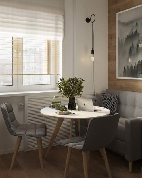 Интерьер кухни с открытыми полками. 05