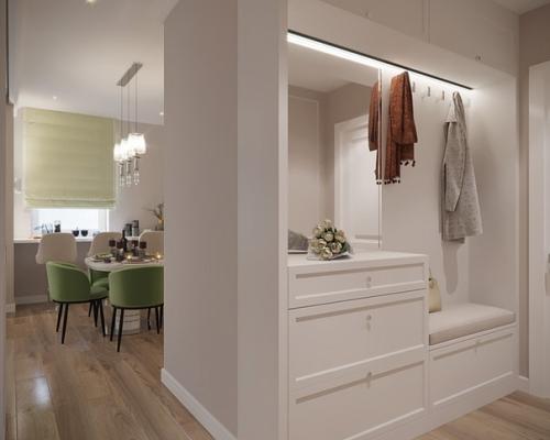 Приятная, уютная кухня - гостиная в нашем новом проекте. 05