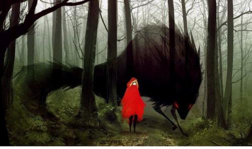 Красная шапочка.  Замок на холме стоял.