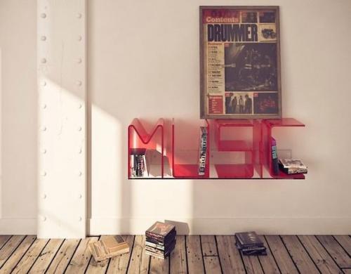 Полки в современном дизайне помещения: вопросы выбора материала и формы. 02