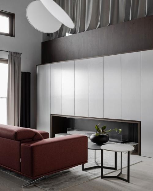 Высокие потолки, большие окна и вид на реку - таковы были исходные данные проекта, над которым работала дизайнер Ната лутович. 01