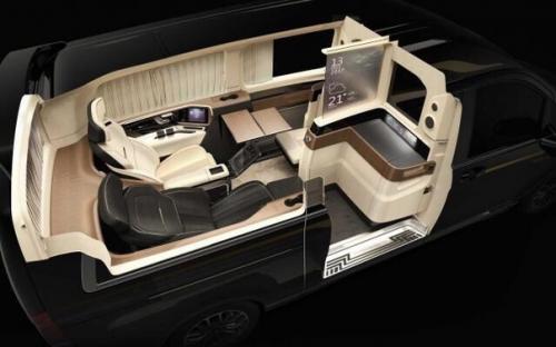 Italdesign кожей и деревом сделал Mercedes V - Class еще роскошнее. 01