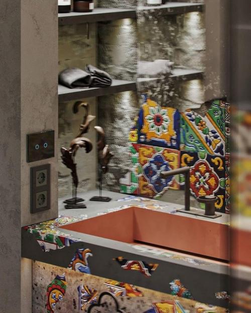 Интерьер ванной комнаты. 03