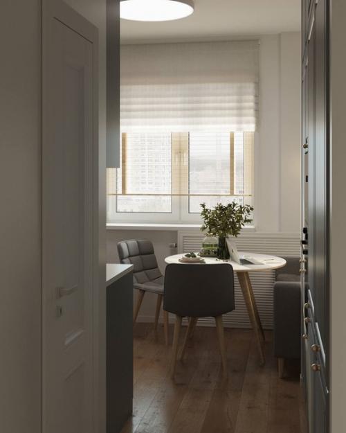 Интерьер кухни с открытыми полками. 04