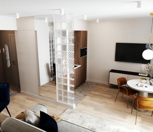 Проект квартиры - студии 32 кв. 04