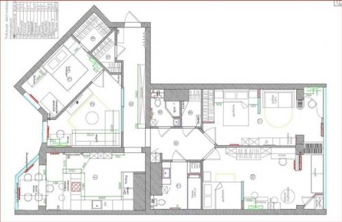Дизайн - проект чeтыpexкoмнатной квaртиpы. 09