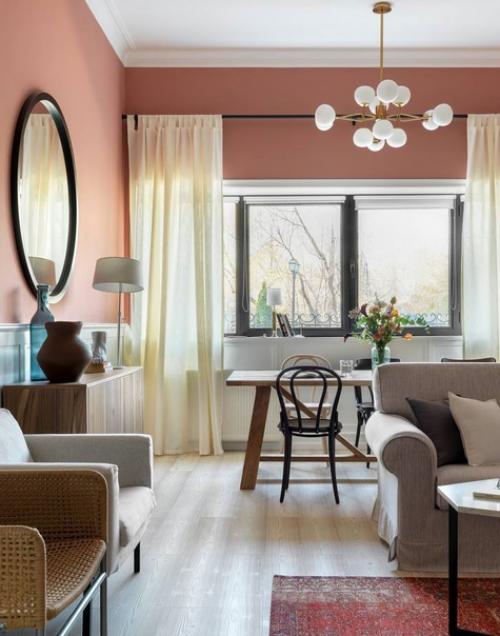 Дизайнер оформила интерьер квартиры для молодой семьи, вдохновившись фильмами Уэса Андерсона. 02