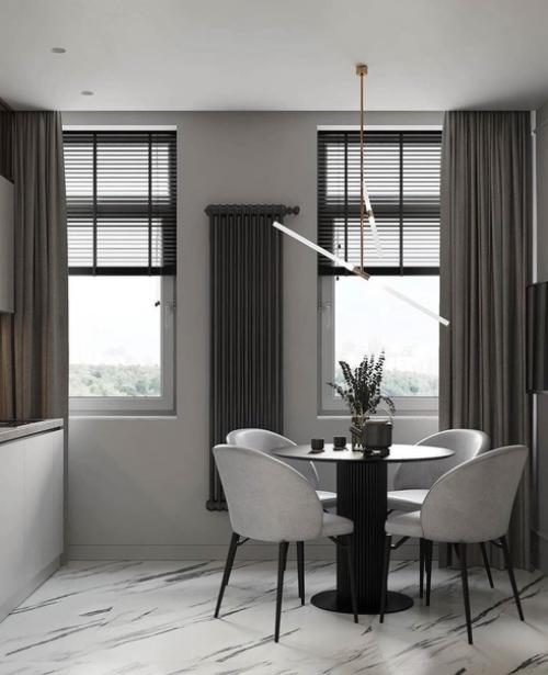 Светлые тона объединяют пространство и создают впечатление завершённости интерьера кухни. 03