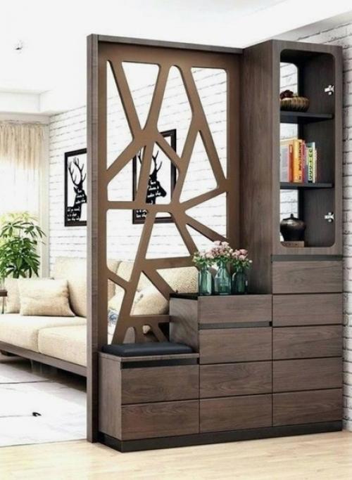 Зонирование с помощью деревянных перегородок - это очень функциональное решение, которое сейчас находится на пике востребованности. 05