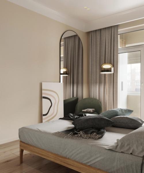 Проект небольшой, но уютной и продуманной 1-комнатной квартиры 44 кв. 06