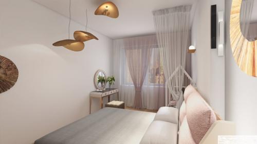 Интерьер спальни для счастливых родителей с малышом. 04