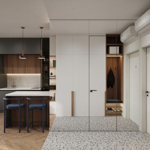 Проект квартиры - студии 28, 5 кв. 02