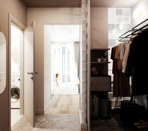 Проект квартиры - студии 32 кв. 07