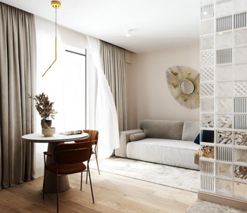 Проект квартиры - студии 32 кв. 03