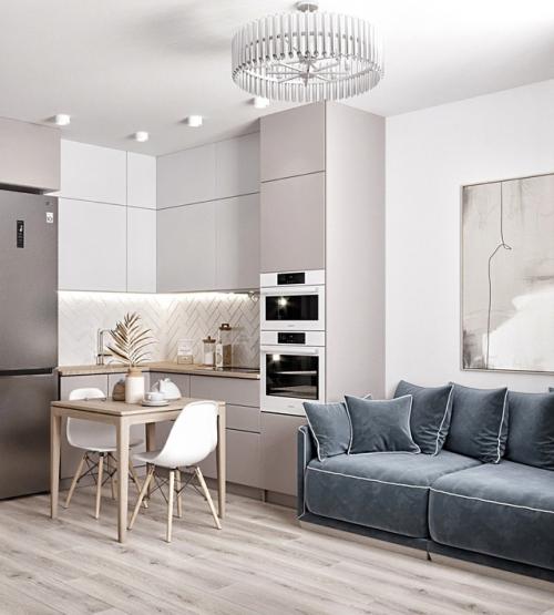 Проект однокомнатной квартиры 43, 3 кв. 01