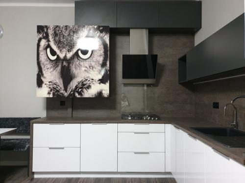 Такая одновременно строгая и интересная кухня в современном стиле, установлена нами в одном из частных домов станицы марьянская. 01