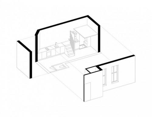 В этой парижской квартире - студии площадью 19 метров не хватало дневного света. 08