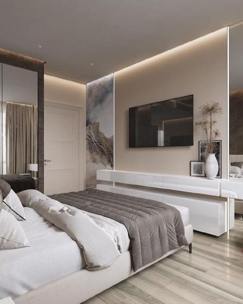 Дизайн кухни, спальни и прихожей в одном стиле. 03