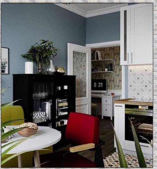 Оцените этот дизайнерский ремонт в квартире, площадью 82 кв. 01