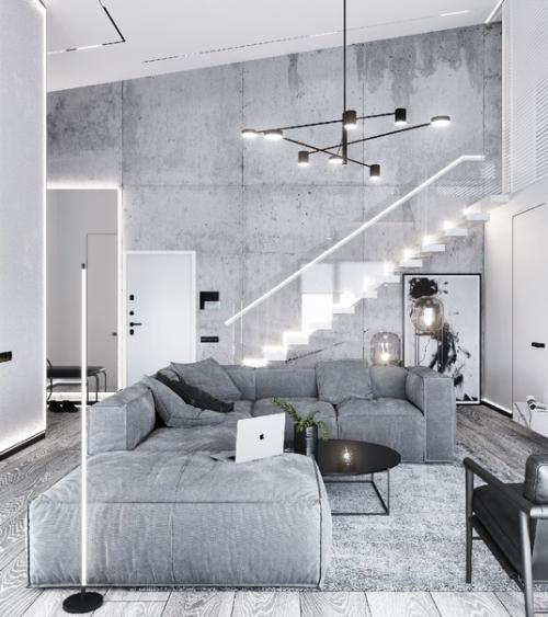 Дизайн - проект квартиры в новой боровой разработала студия Textura Architects. 02