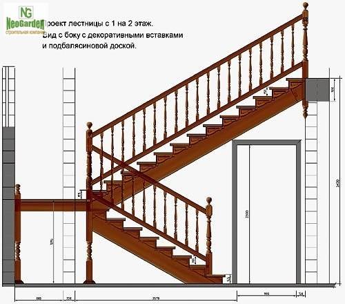 Расположение лестницы в доме. 05
