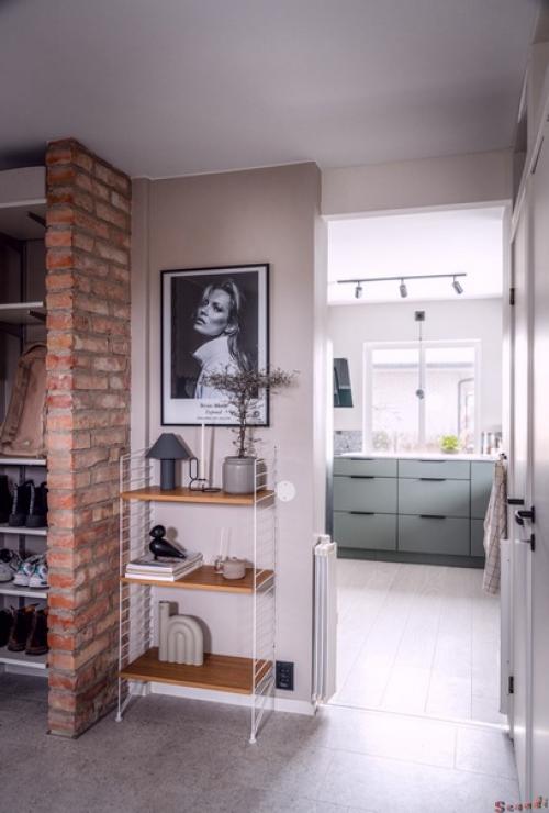 В шведских интерьерах белый - не единственный доминирующий цвет. 05