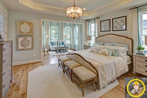 Яжестроитель. Дизайн интерьера светлой спальни: 10 фото. 06