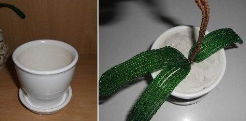 Орхидея из бисера. 07