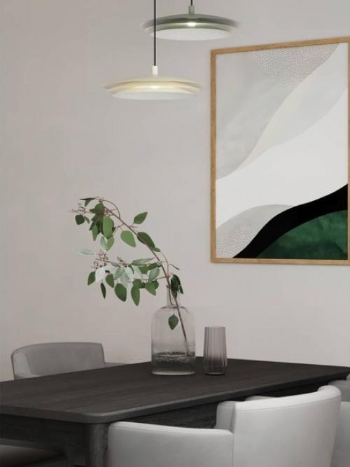 Глубокий изумрудный в интерьере кухни - гостиной. 07