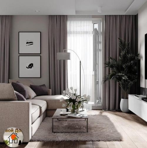 Современный интерьер. В спокойной цветовой гамме. 02