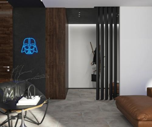 Проект кухни - гостиной в стиле хай - тек. 04