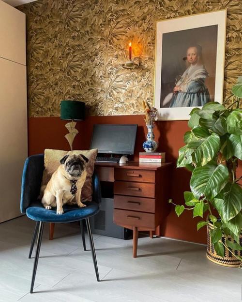 Эта необычная небольшая квартира сочетает красивые глубокие цвета и мягкие фактуры текстиля. 01