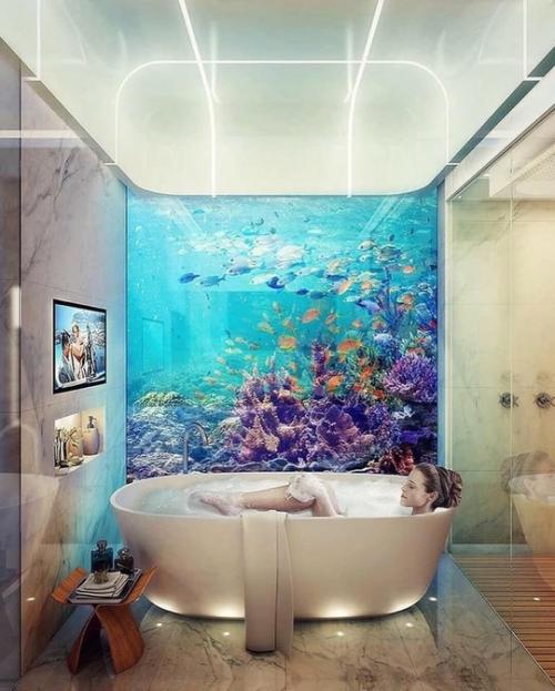 Аквариумы в интерьере: эстетика, психология и влияние на пространство. 01