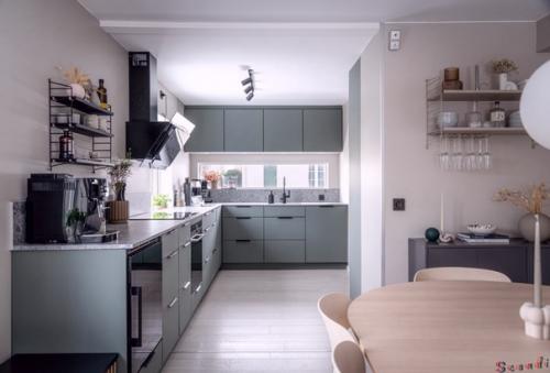 В шведских интерьерах белый - не единственный доминирующий цвет. 02